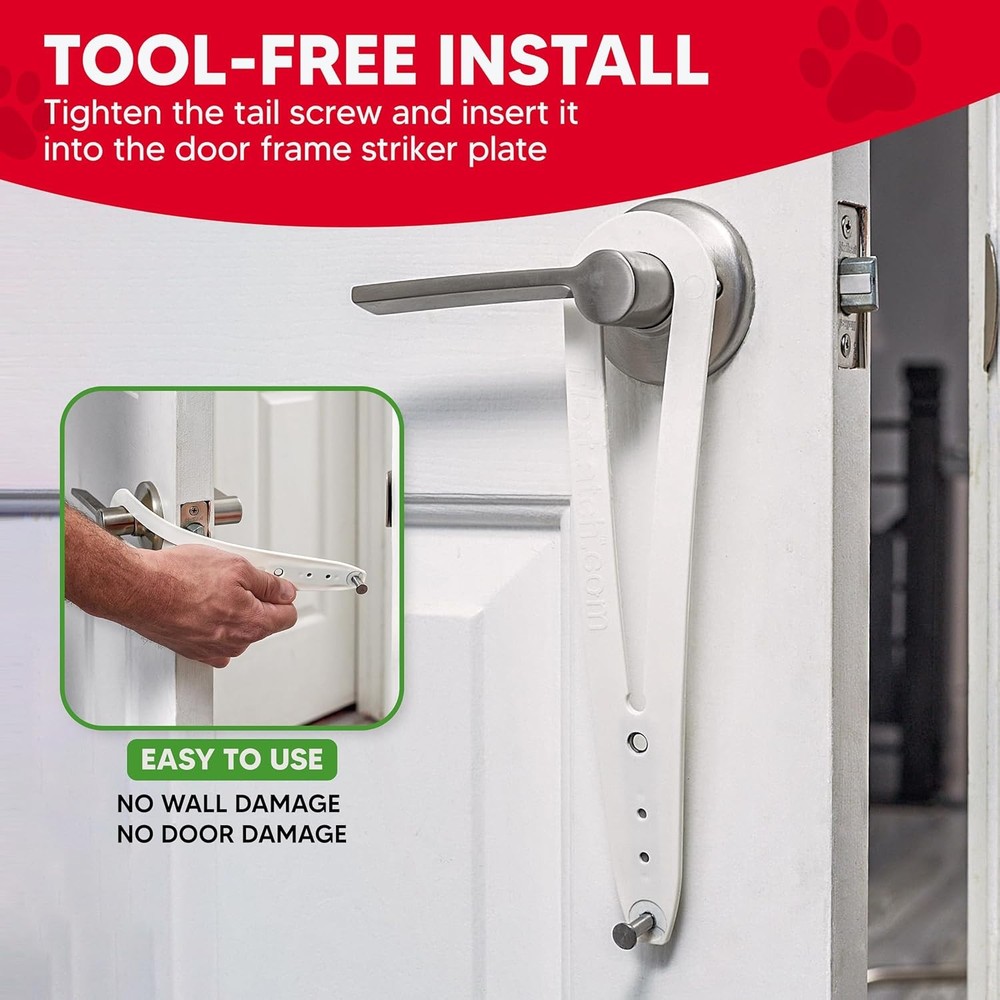 Cat Door Holder Latch - Bright White Alternative Standard,