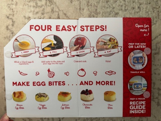 Dash Egg Bite maker New in Box Red Makes 4 Egg Bites