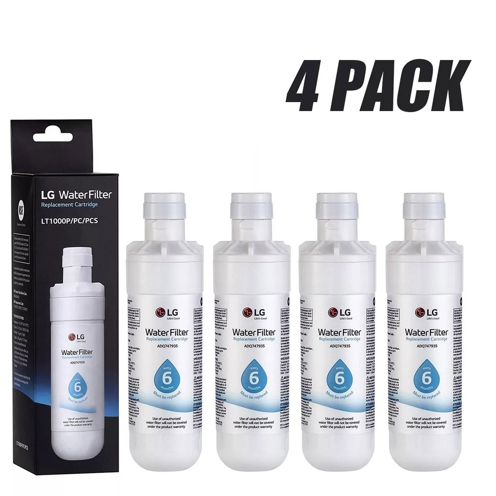 4Pack Replacement Fridge Refrigerator Ice Water Filter LG LT1000P ADQ747935