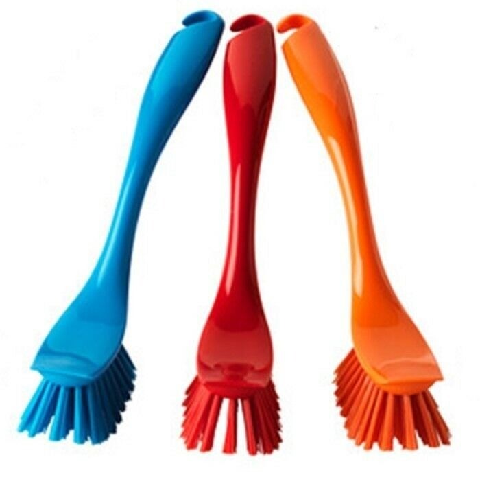 Red Plastic Dish Scrub Brush Hook Handle IKEA Antagen Scraper Kitchen Vegetable
