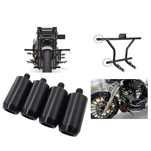 Black 2pcs Motorcycle Crash Bar Guard Ball Engine Guard Collision Protector