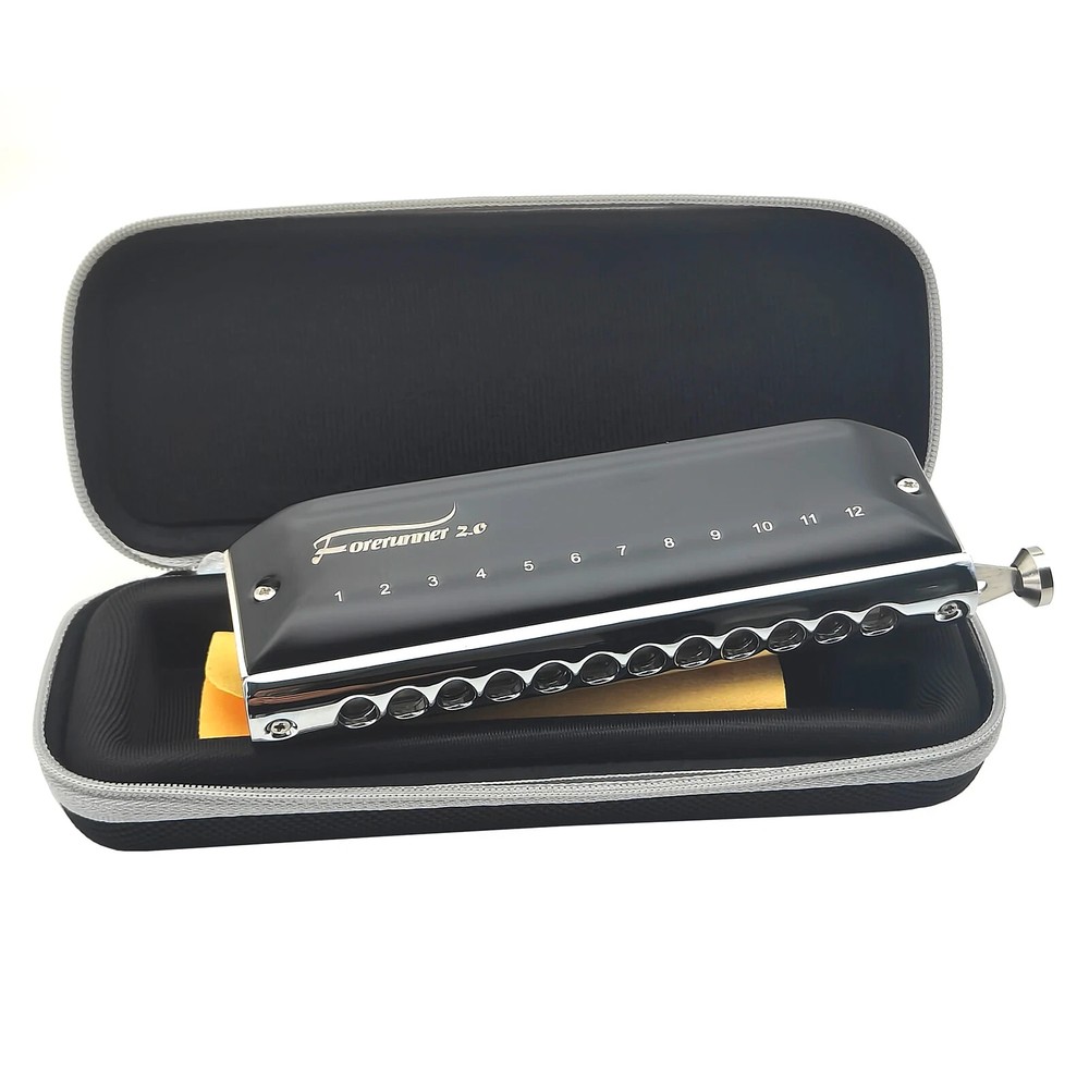 EASTTOP Updated FORERUNNER 2.0 without valves Chromatic Harmonica 12Hole 48Tones