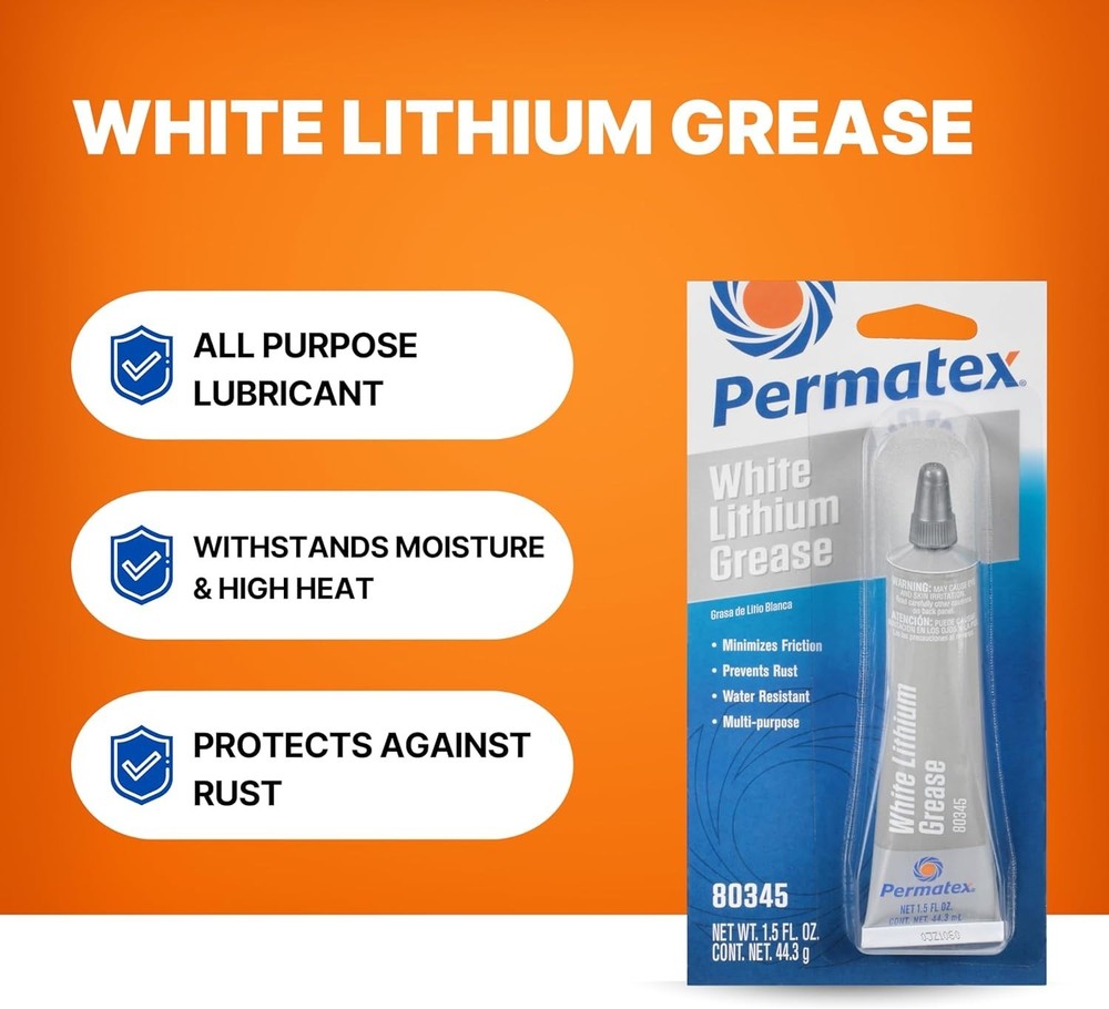 Permatex 80345 White Lithium Grease 1.5 oz.