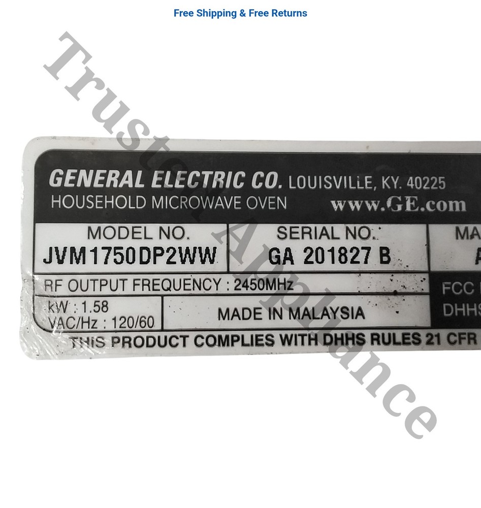 GE Microwave Control Panel Console WB07X11274 WHITE