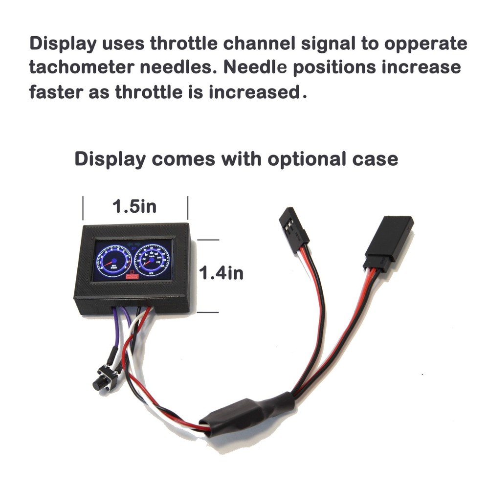 Tractor Pull Data Logger Display RC Accessories Functional Tachometer.