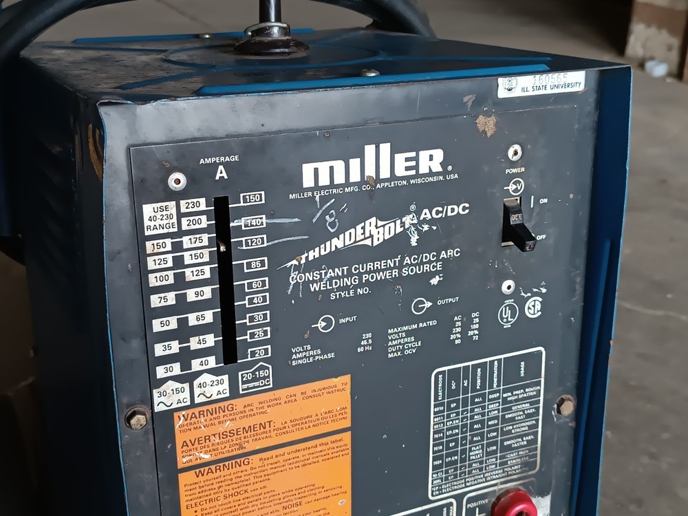 Miller Thunder Bolt Constant Current AC/DC Arc Welding Power Source 230V 45.5A