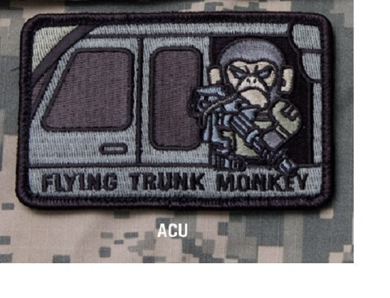 MORALE Patch - Milspec Monkey - FLYING TRUNK MONKEY - ACU - Subdued Urban NEW