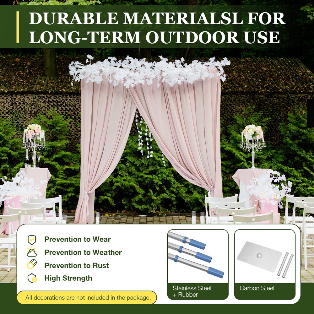 10ft x 10ft Backdrop Stand Pipe Kit Heavy Duty Wedding Back Adjustable Stand