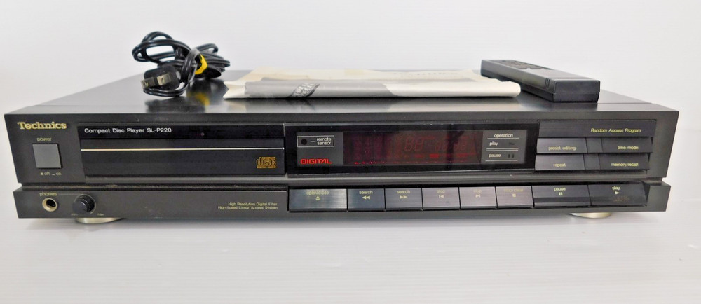 RETRO (1987) Technics SL-P220 CD Player WITH Remote Control