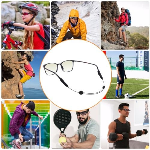 Adjustable Glasses Strap 16Inch String Straps with Retainer 4 Pack