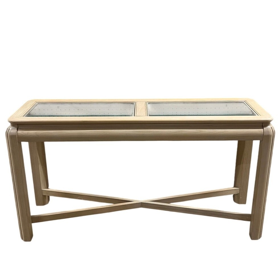 Hammary Acclaim Glass Top Console Table