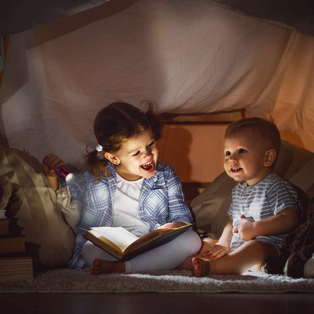 4-Pack Mini LED Flashlight Aluminum 9 LED Super Bright Torch Zoomable Flashlight