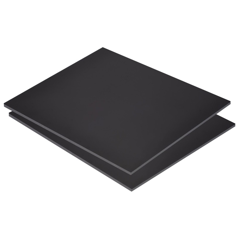Black ABS Plastic Sheet 10x8x0.12" for Building Model, Panel, 2pcs