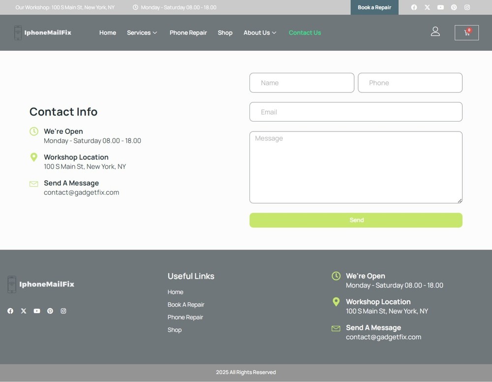 IphoneMailFix.com Domain Name & Website, Start a iPhone Mail Repair Business