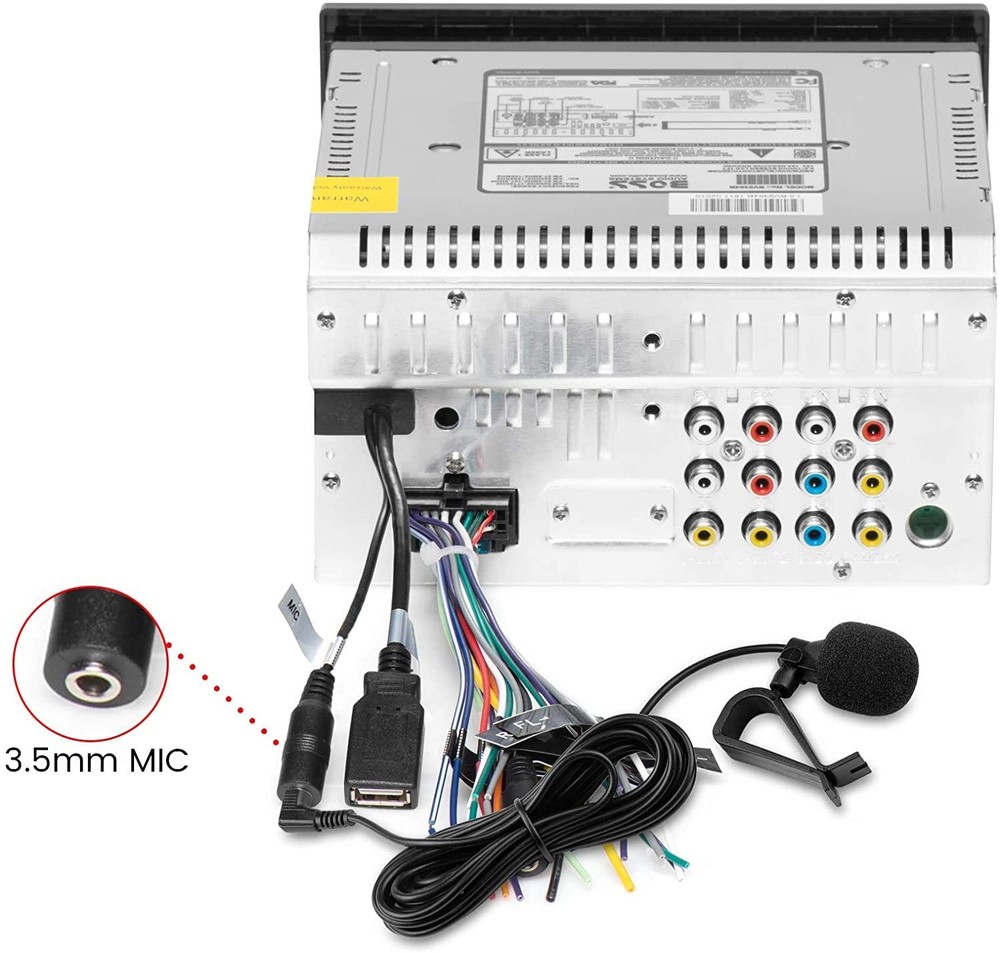 3.5mm Microphone Assembly Mic For Car Vehicle Head Unit Bluetooth Enabled Stereo