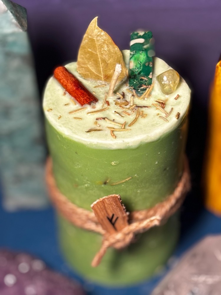 Ritual Rune Candle FEHU