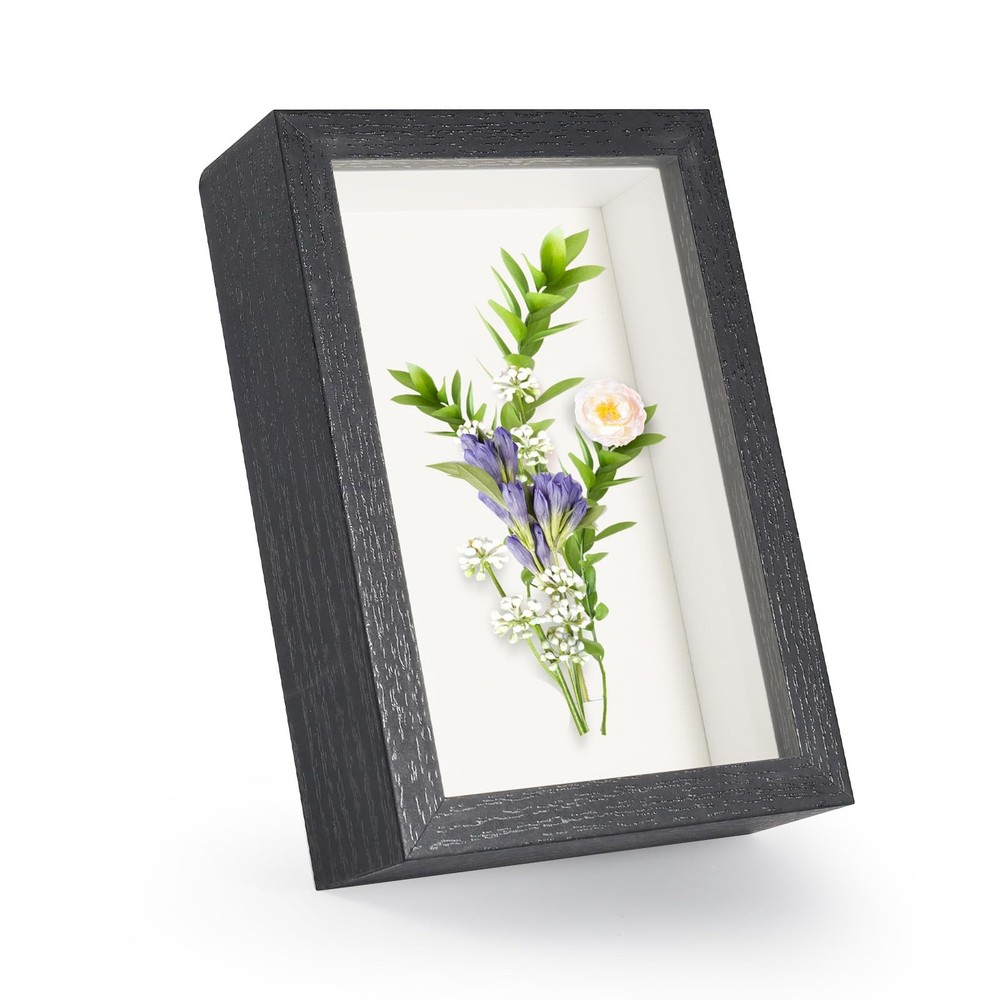 Shadow Box Frame 5x7 Deep Display Case Wedding Memory Decor Real Front