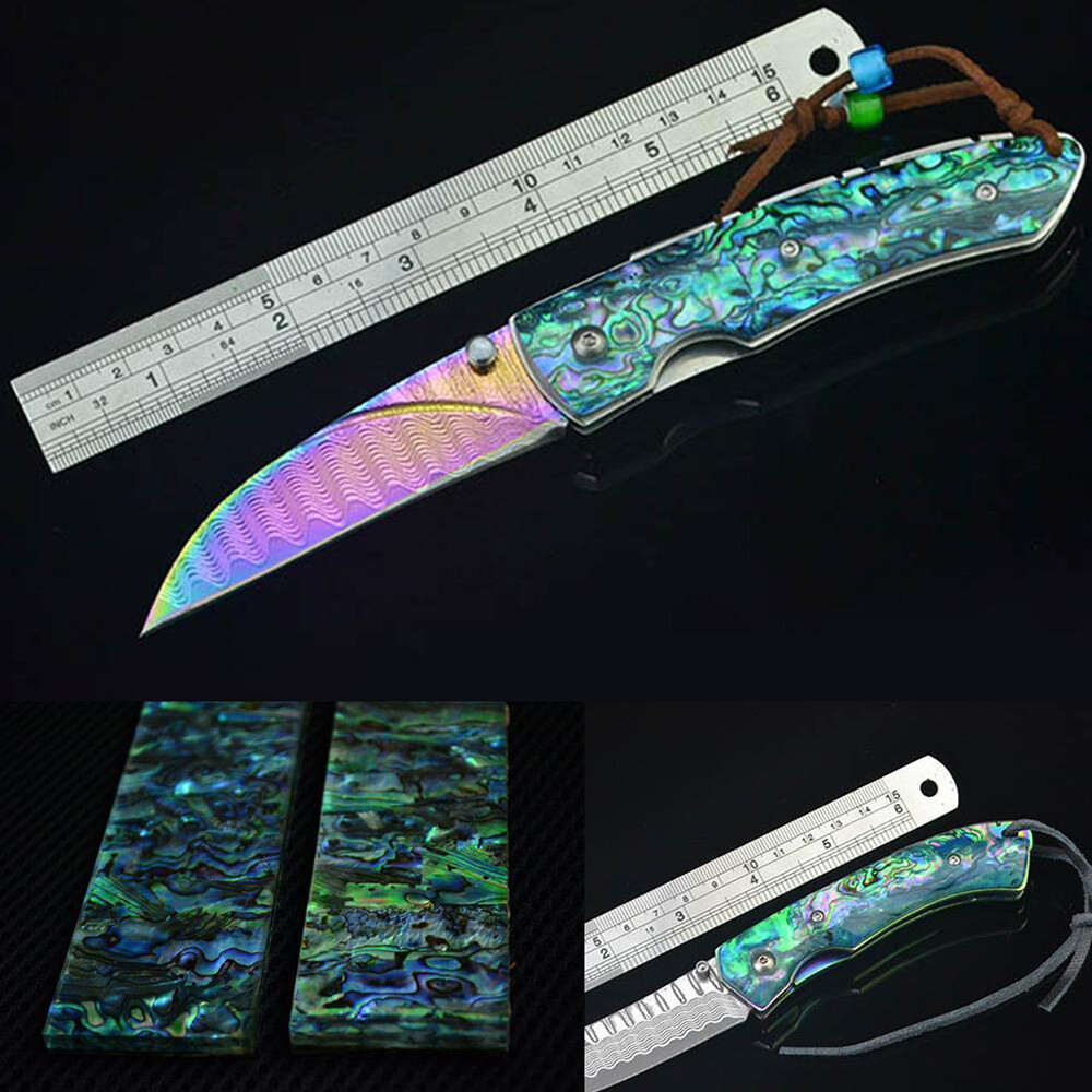Abalone Shell Knife Handle Acrylic Scale Slabs Material DIY Making Knives Plate