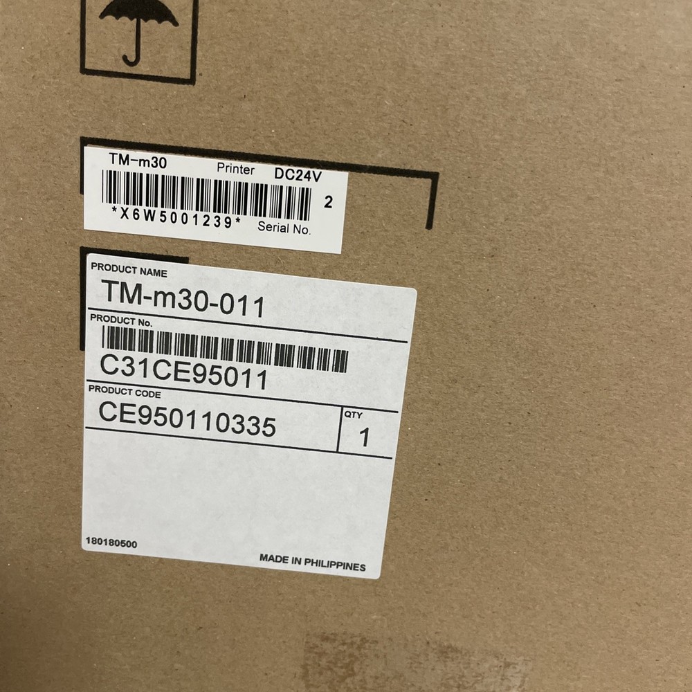 New Epson TM-M30 White Thermal Printer Ethernet-LAN/USB *No Bluetooth*