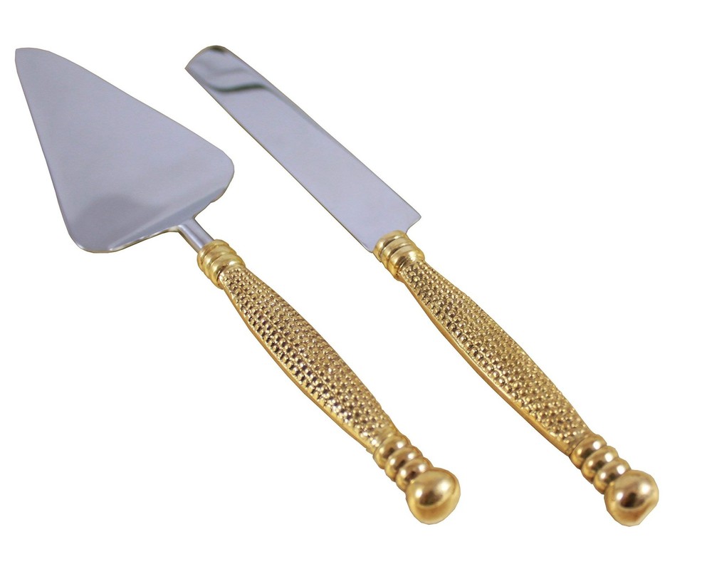 Server Set, Cake, Pie, Desert Flatware Set, String of Beads Design, 2-piece 1...