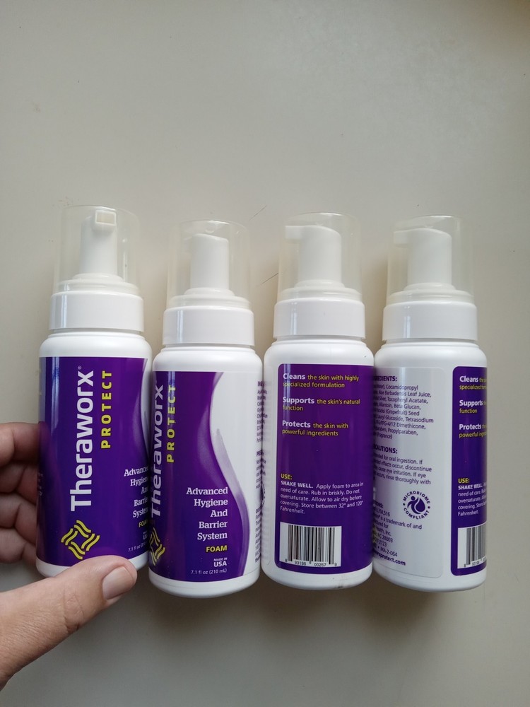 4 Pack Theraworx Protect Advanced Hygiene And Barrier System Foam