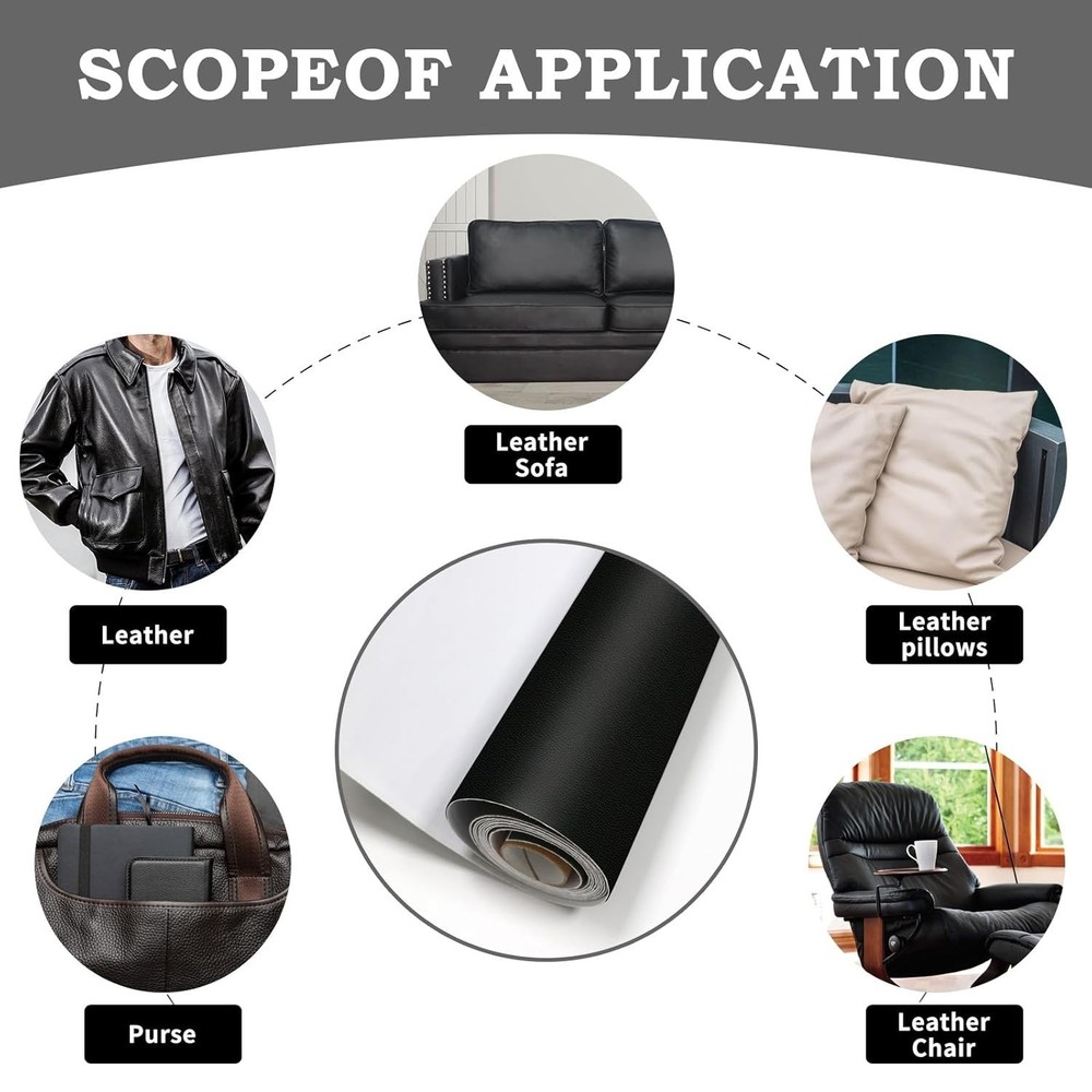 Self-Adhesive Leather Patch Repair Kit