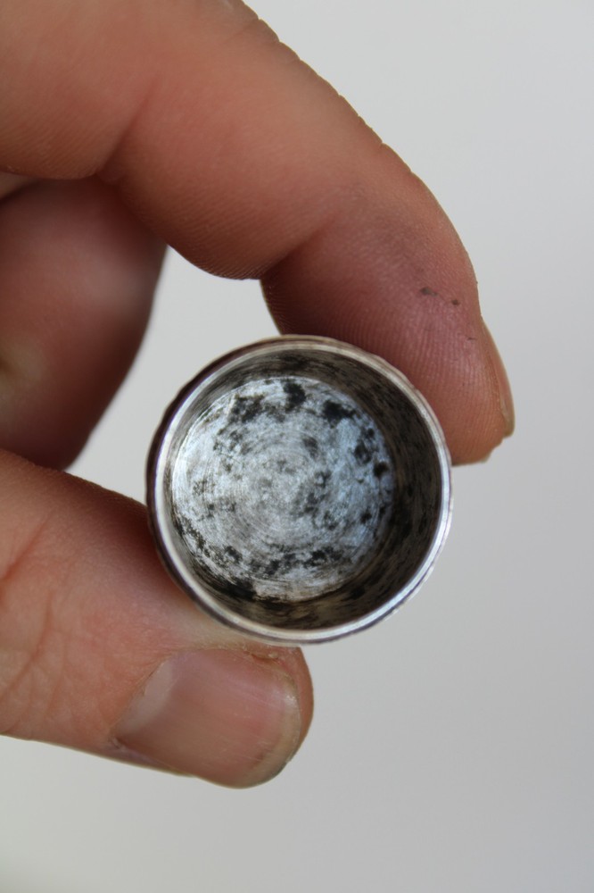 Antique Egg Sterling Silver Chatelaine Thimble Holder & Thimble / Pomander ?