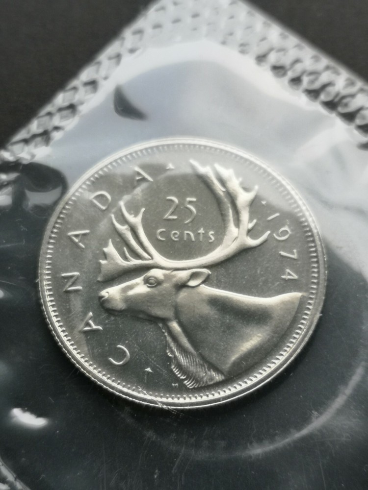 *** CANADA  25  CENTS  1974 ***  SEALED  PROOF  LIKE  ***
