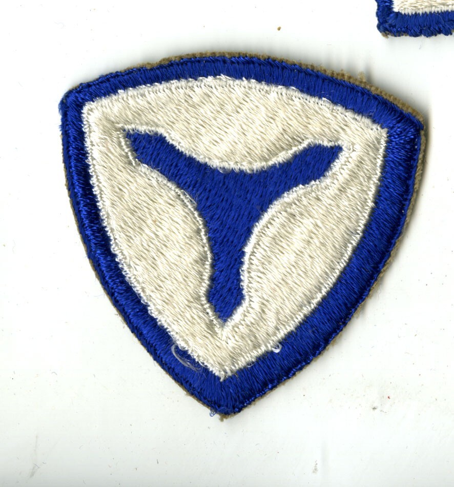 3rd Service Command White Back Patch WWII Vintage Mid Atlantic