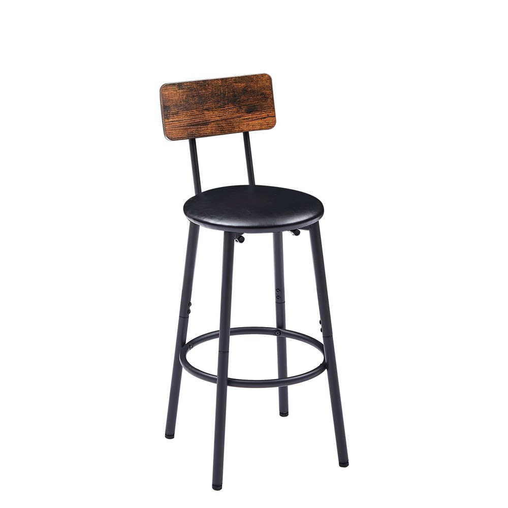 3 Piece Bar Table Set Counter Height Kitchen Pub Table 2 Upholstered Stools US