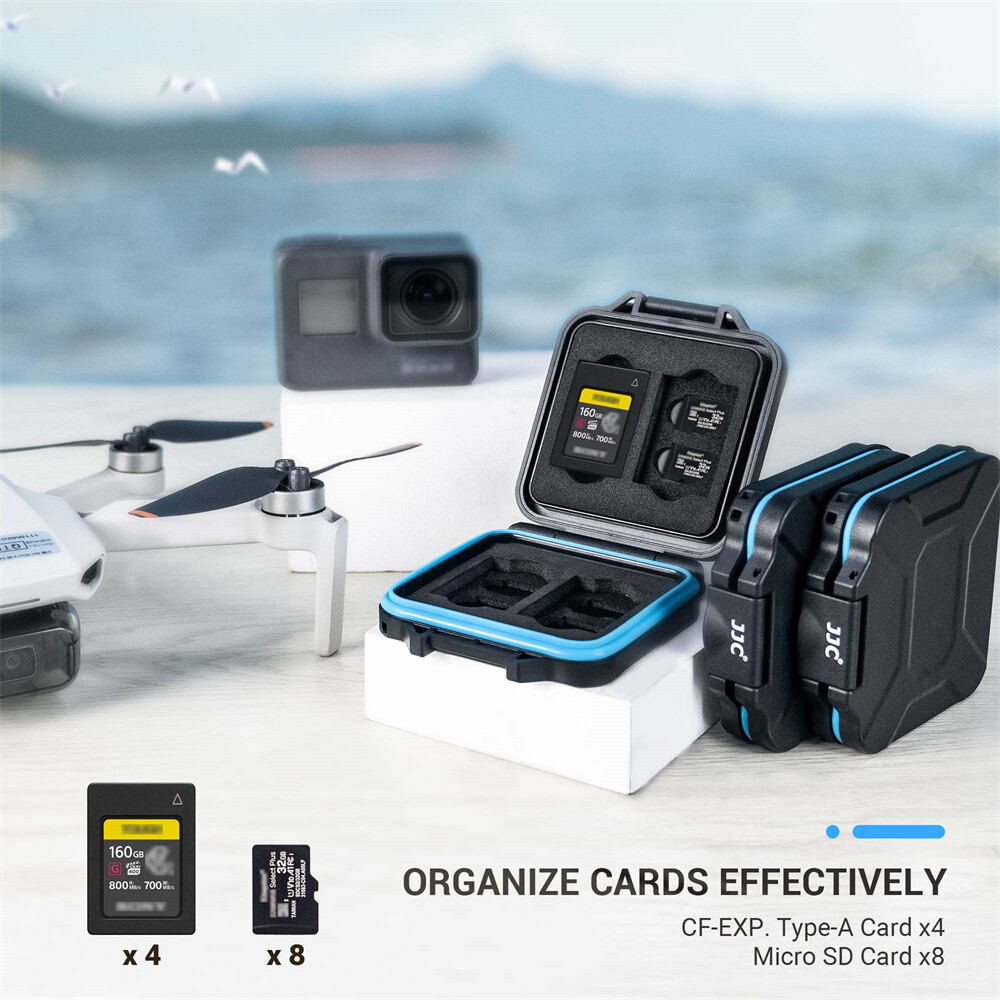 12 Slots Memory Card Case Holder Storage For TF Micro SD MSD CF Express Type A