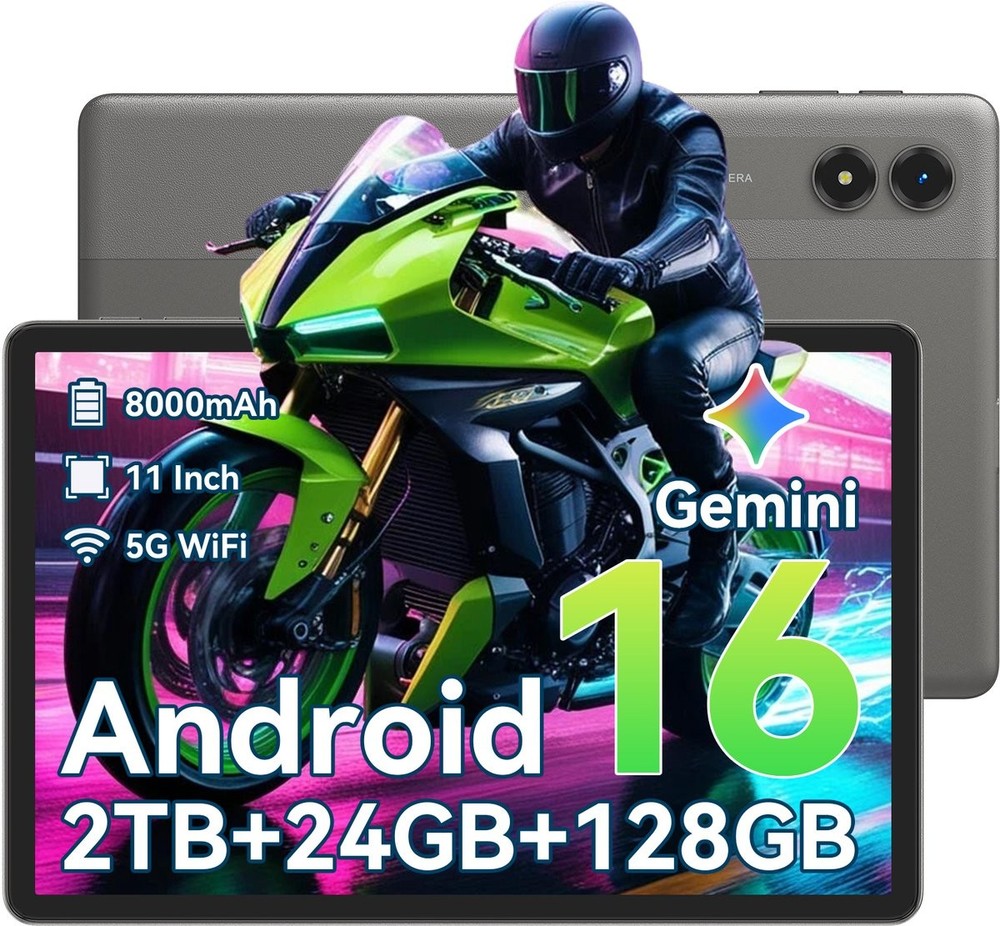 TABWEE Tablet T50, 11 Inch HD IPS Display, Octa-Core T615 Processor, 24GB RAM,
