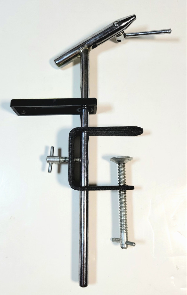 Fly Tying Vise Unknown Maker with Griffin Hook & Hackle Gage