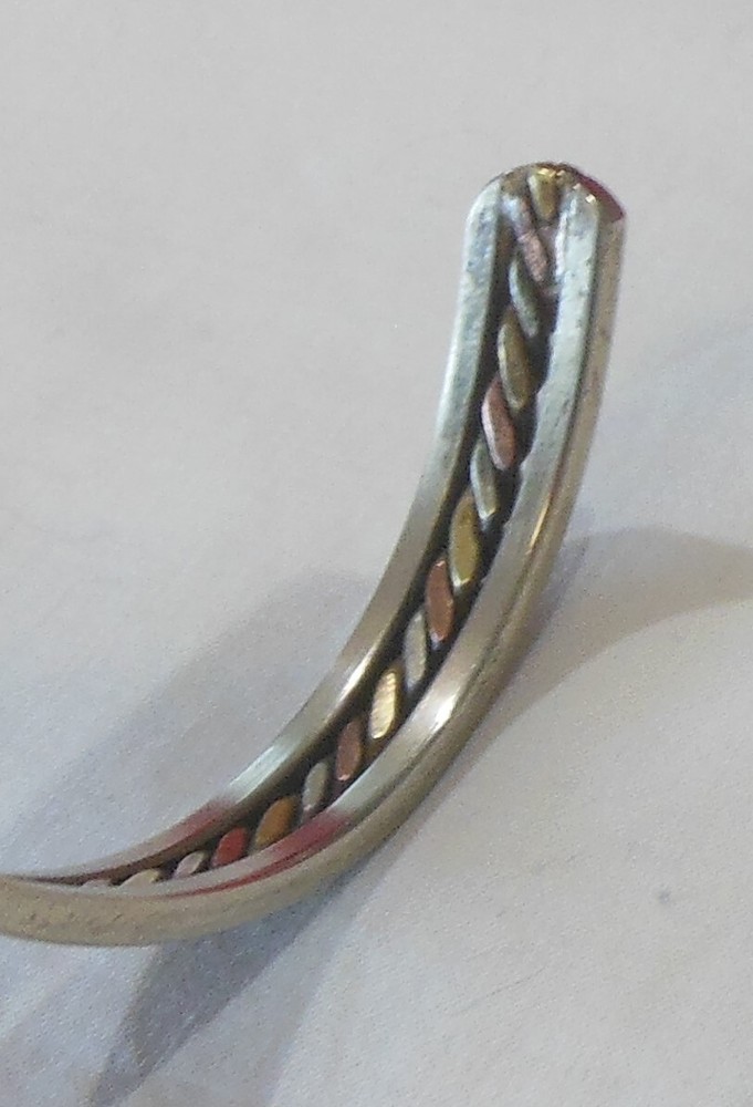 Silver-tone Silver & Copper Cuff Bracelet