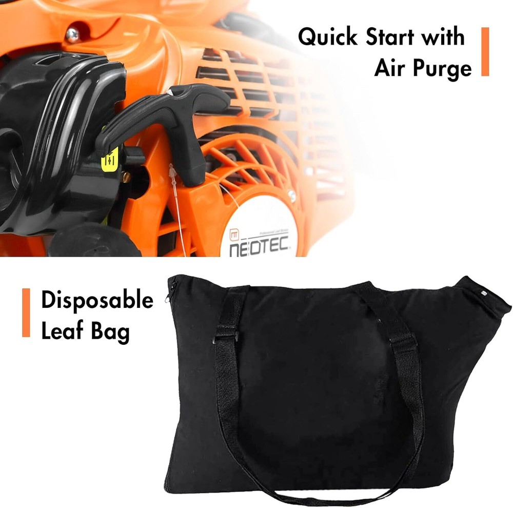 Commercial Backpack Leaf Blower 2 Stroke 25.4CC Gas-powered Backpack Snow Blower