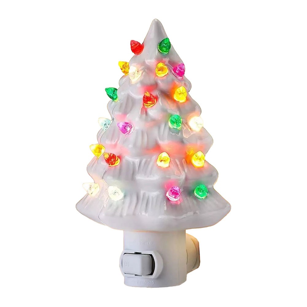 Christmas Tree Night Light, Tree Light with ON/Off Switch and Plug CW