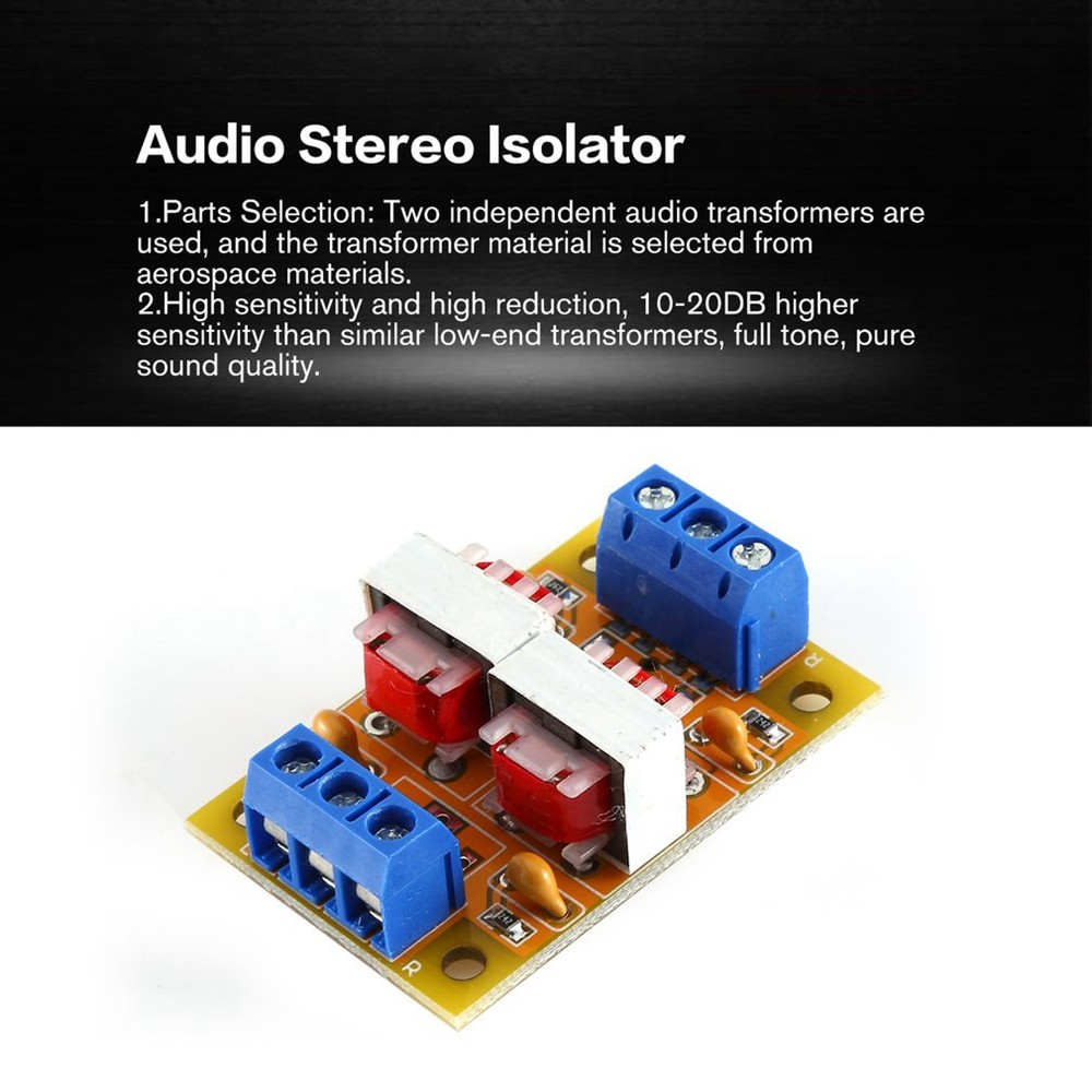 Audio Stereo Isolator Current Sound Interference Eliminator4302