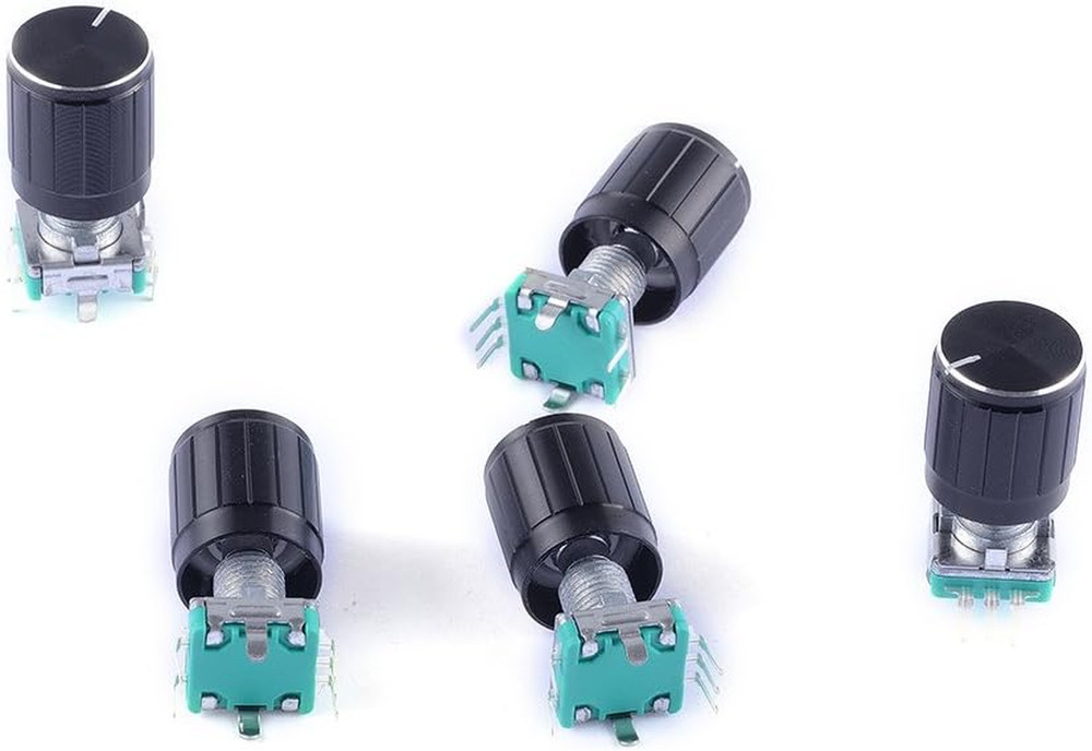 5Pcs 360 Degree Rotary Encoder Code Switch Digital Potentiometer with Push Butto