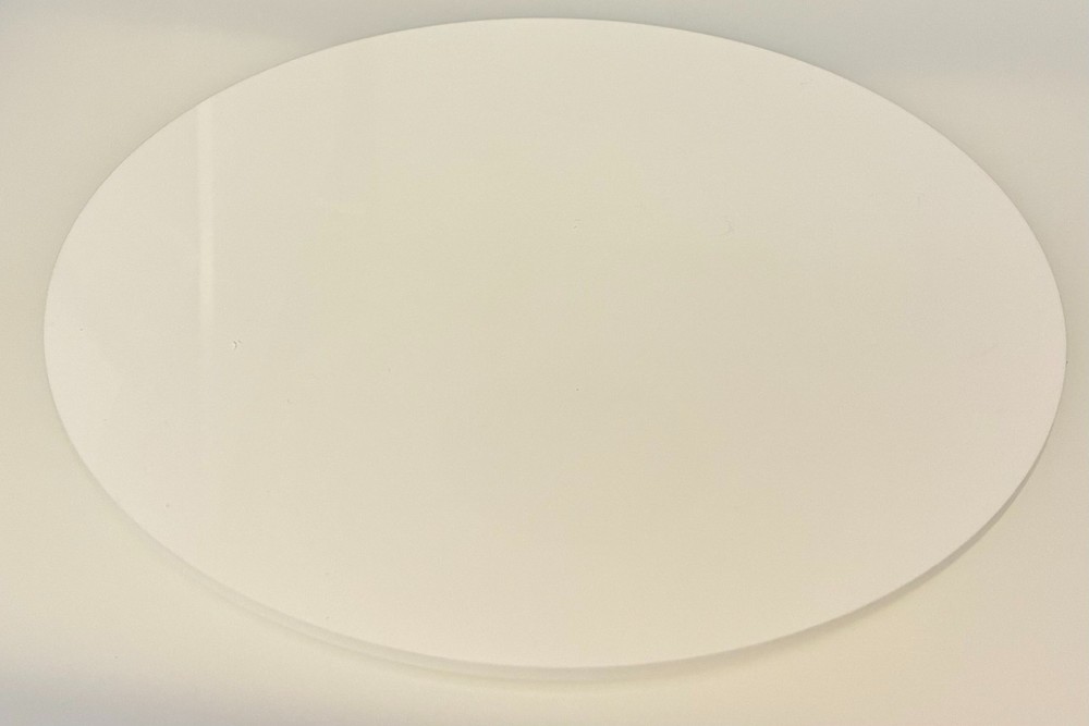 (2-Pack) Acrylic Circle Disc - 1/8" thick - White Opaque - 9" Diameter
