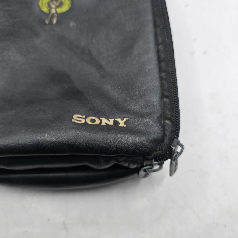 Sony Walkman CD Projects Player Carry Case Black 90s Vintage Strap