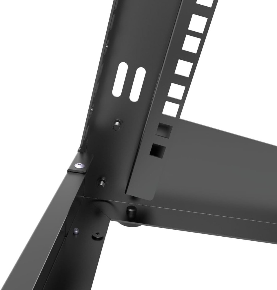 6U Desktop Network Rack 19 inches Small Open Frame Rack 2 Post Free-Standing ...