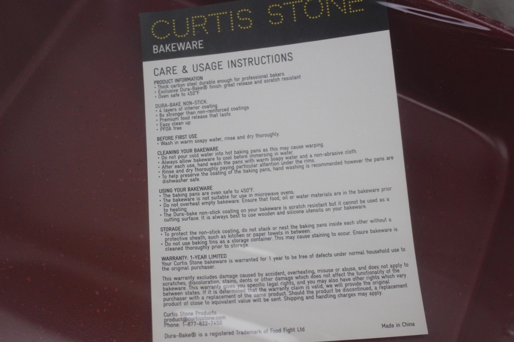 New - Curtis Stone Red 3 Piece Bakeware Set Baking Pans