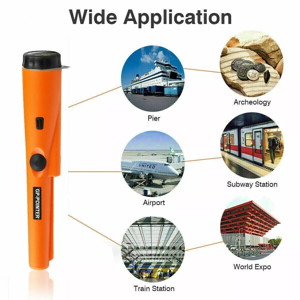 Handheld Waterproof Metal Detector Pinpointer Probe Sensitive Coin Relic Tester