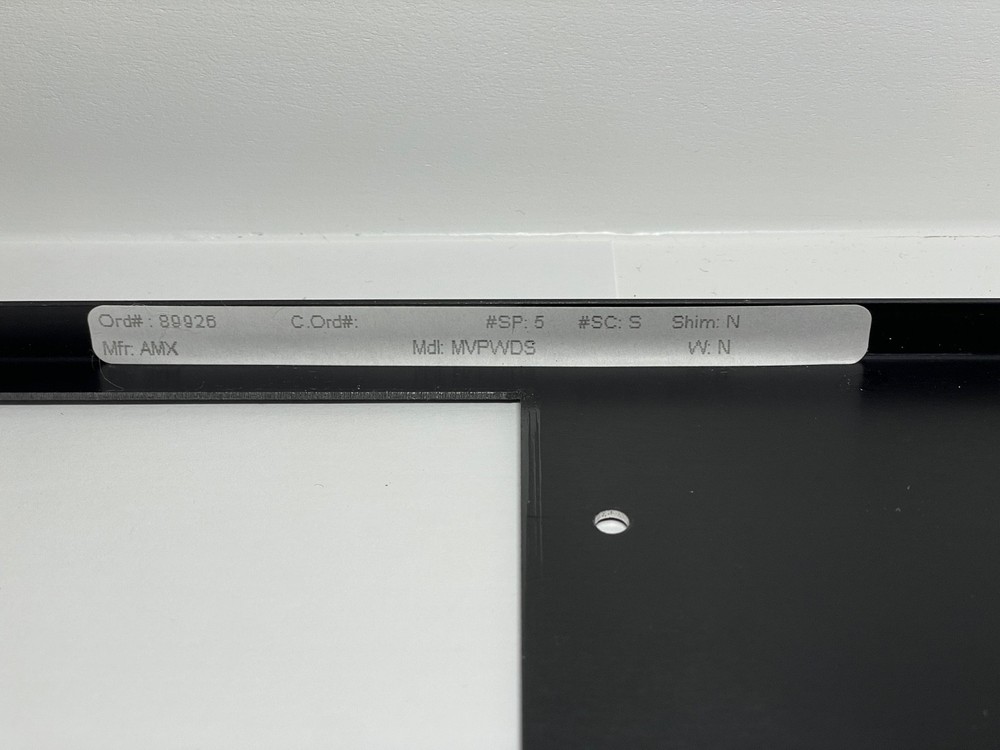 Middle Atlantic 19" Rack Face Plate | AMX MVP-WDS Touch Panel Dock | 3 Space 3U