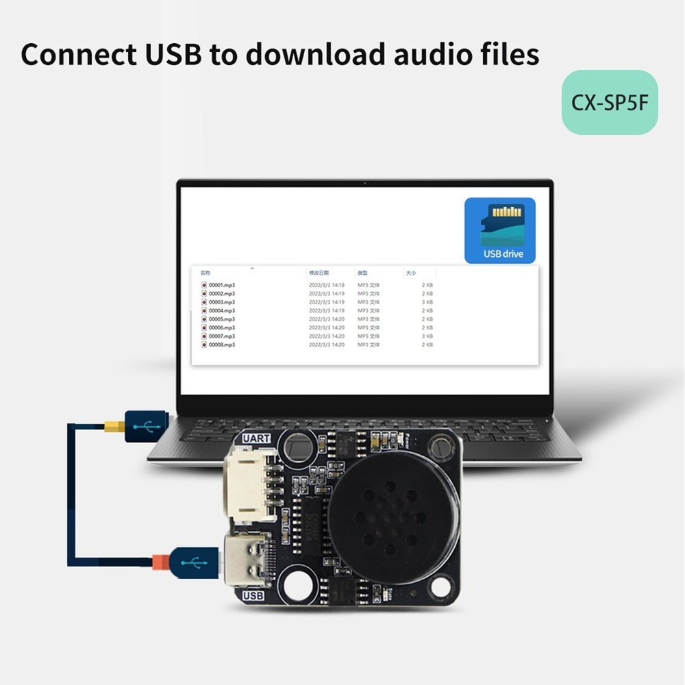 MP3 Voice Playback Module Voice Player Module Intelligent Voice Broadcast A9J2