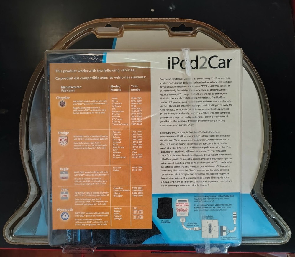 iPod2Car Interface For Chrysler Vehicles*New/Unopened*