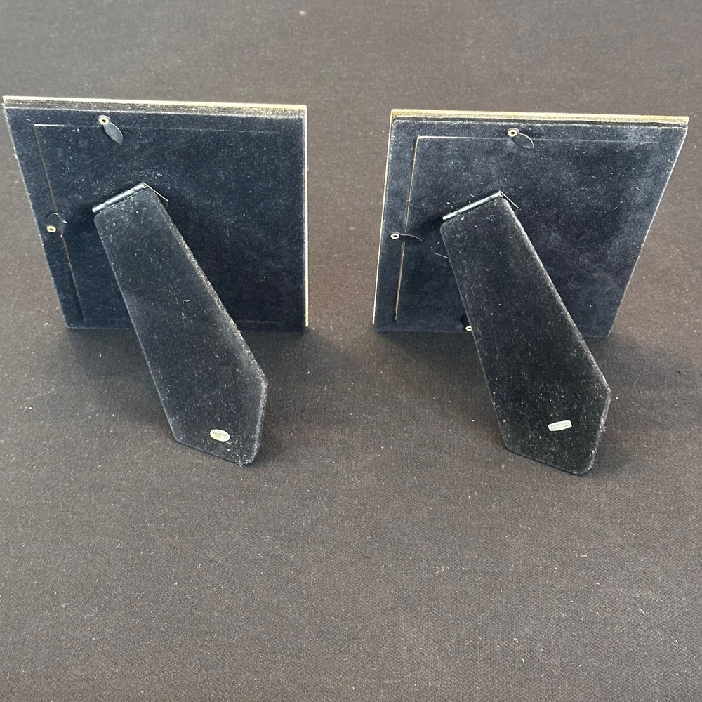 2 Yellow Enamel 5x7 Picture Frames