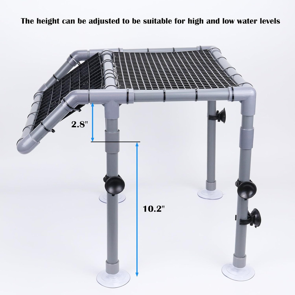 Extra Large Standing Turtle Basking Platform, 13" Width Resting Area, DIY Baskin