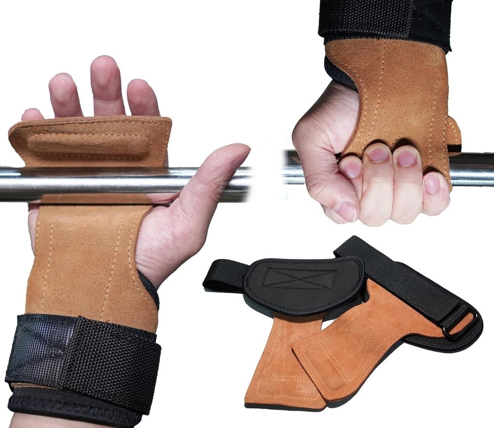 Double-Layer Leather Lifting Straps - Men & Women