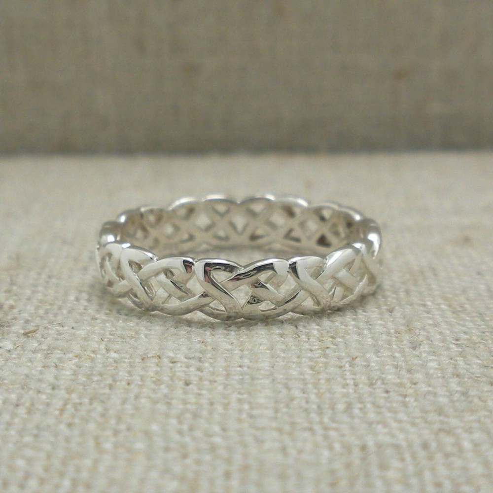 3 mm Sterling Silver Celtic Wedding Ring KEITH JACK various sizes Gift Boxed